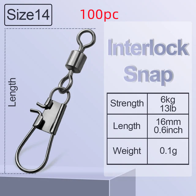Upgrade Your Fishing Game with Our 8-shaped Ring American Swivel B-Type Pin Quick Connector